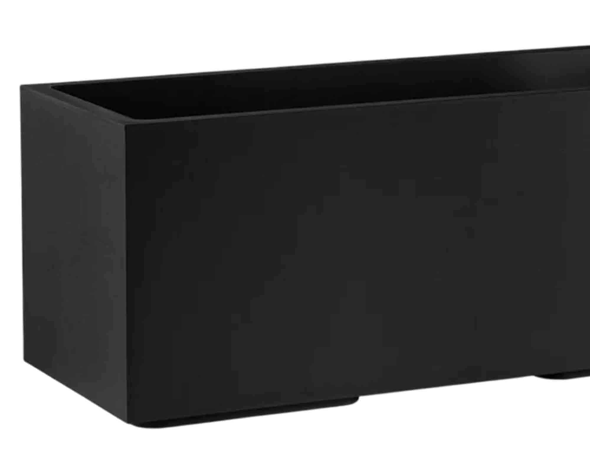 Fioriera Matheria Nero 80cm in Plastica - Veca - immagine 2