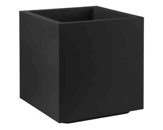 vaso Cubo Matheria Antracite 40cm in Plastica – Veca
