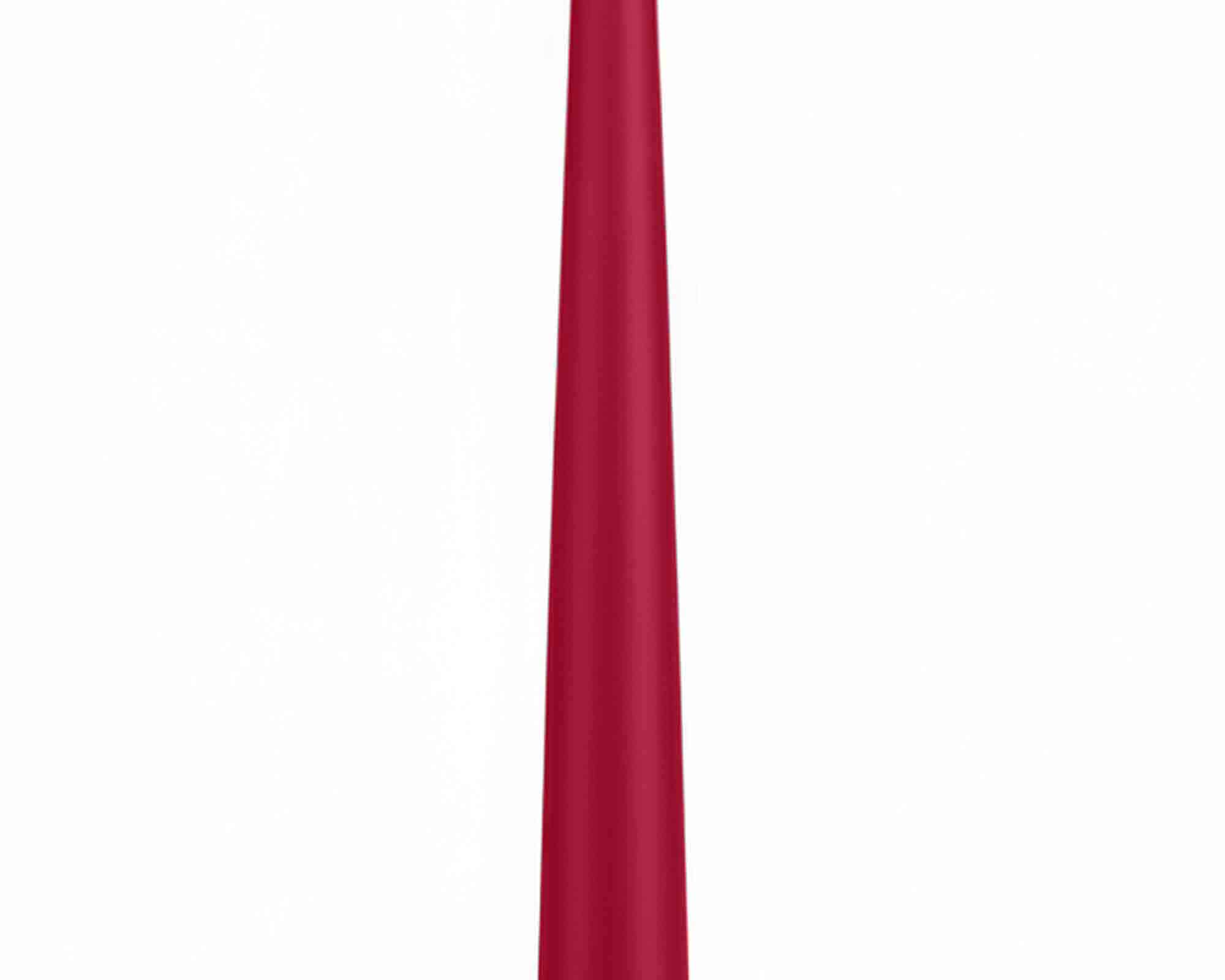 Candela Conica con Cellofan Rosso Scuro D2,5x25cm in Cera - Wiedemann - immagine 2