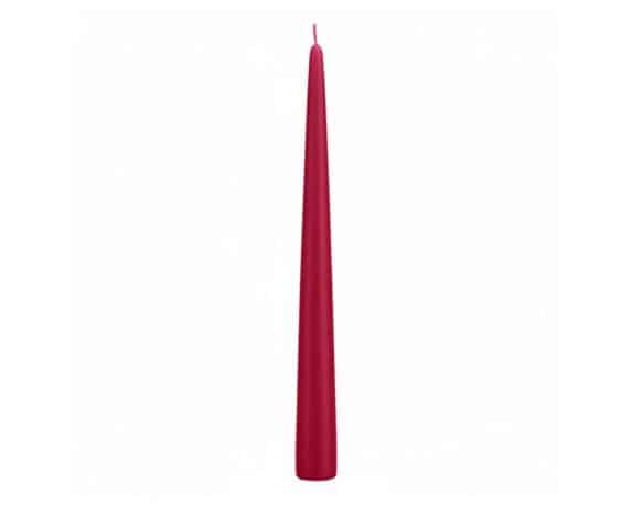 Candela Conica con Cellofan Rosso Scuro D2,5x25cm in Cera – Wiedemann