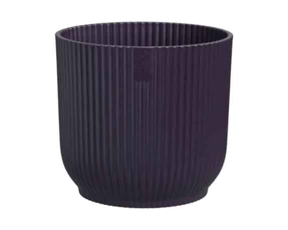 Cachepot Tondo Winery Porpora Scuro D16x15cm in Plastica Riciclato – Elho