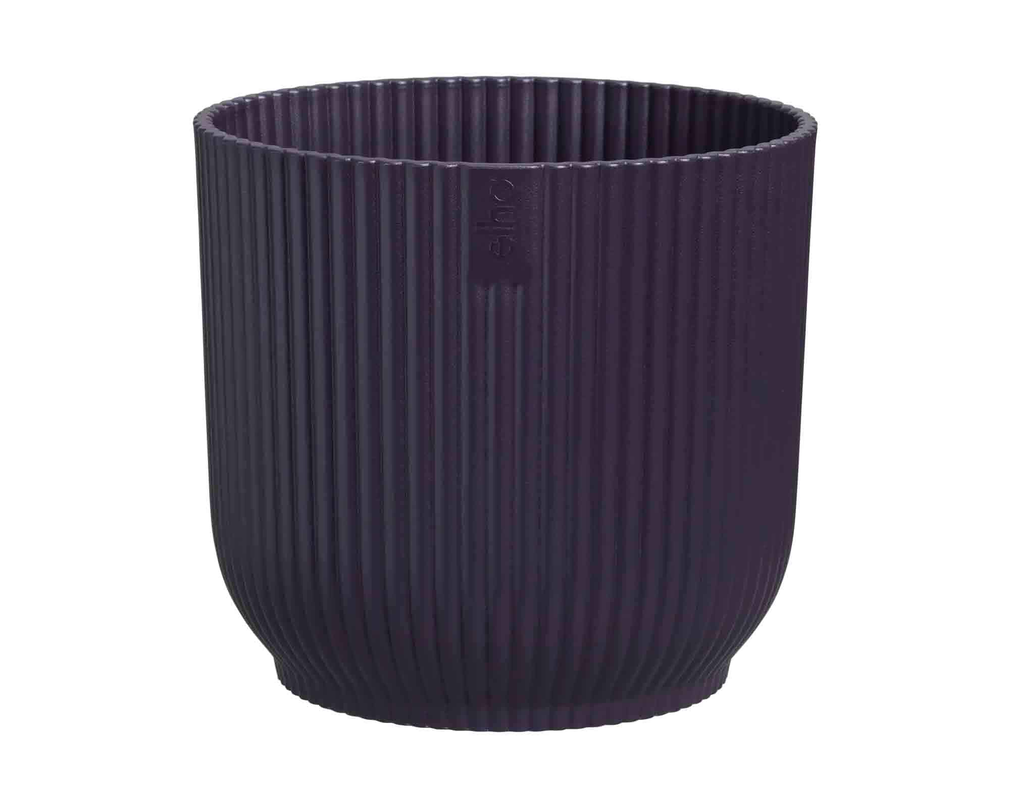 Cachepot Tondo Winery Porpora Scuro D16x15cm in Plastica Riciclato - Elho
