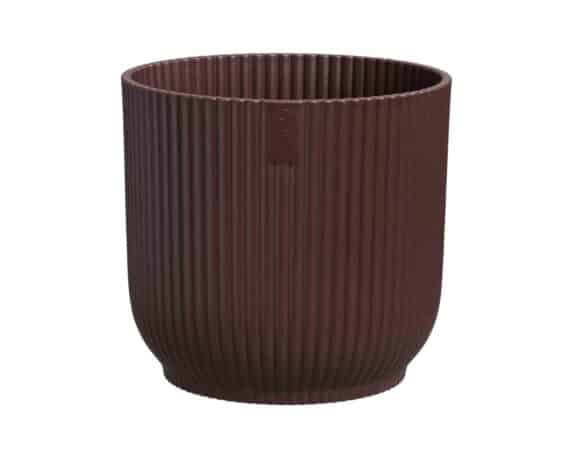 Cachepot Tondo Winery Rosso Bordeaux D16x15cm in Plastica Riciclato – Elho