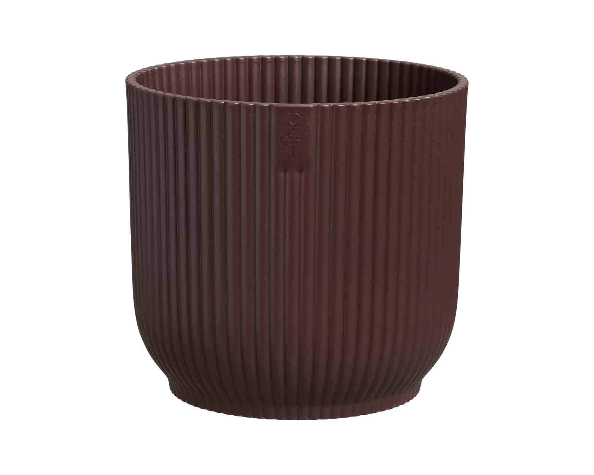 Cachepot Tondo Winery Rosso Bordeaux D16x15cm in Plastica Riciclato - Elho
