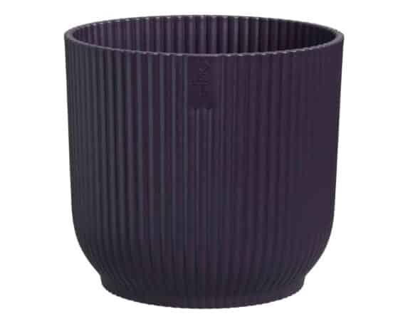 Cachepot Tondo Winery Porpora Scuro D16x15cm in Plastica Riciclato – Elho