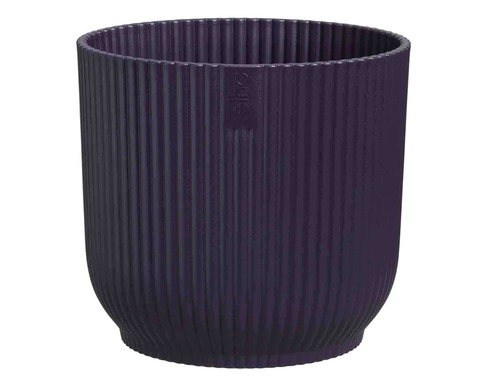 Cachepot Tondo Winery Porpora Scuro D18x17cm in Plastica Riciclato - Elho