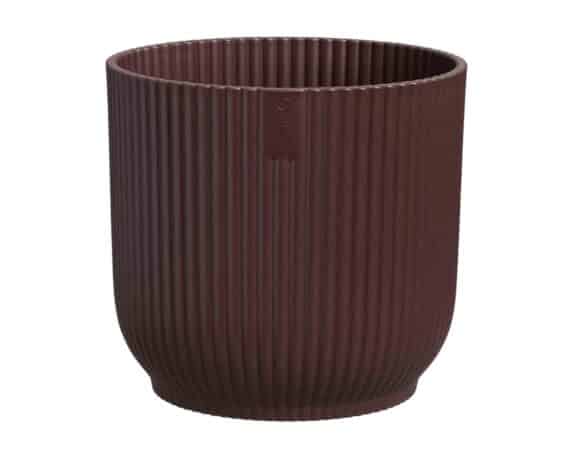 Cachepot Tondo Winery Rosso Bordeaux D18x17cm in Plastica Riciclato – Elho