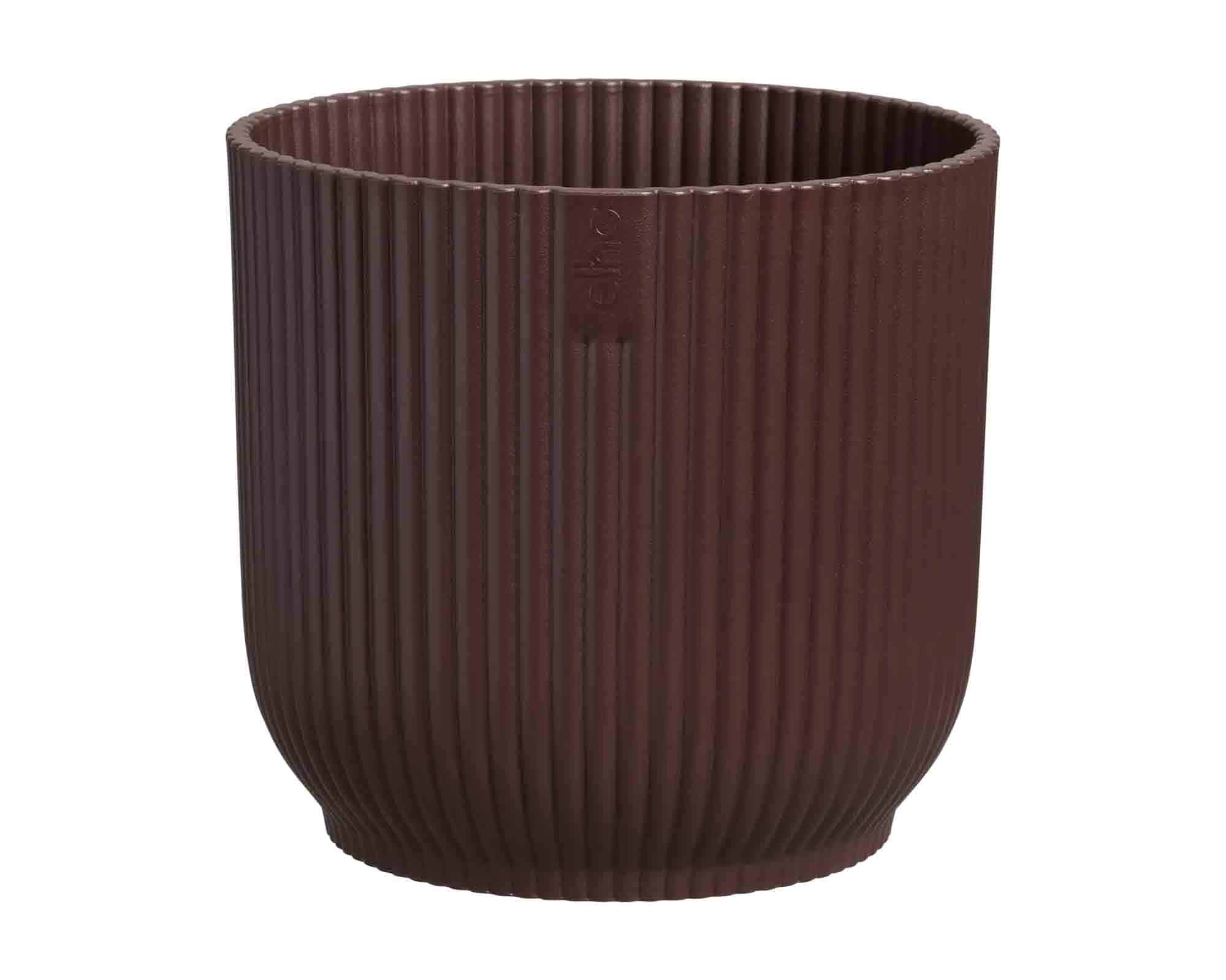 Cachepot Tondo Winery Rosso Bordeaux D18x17cm in Plastica Riciclato - Elho