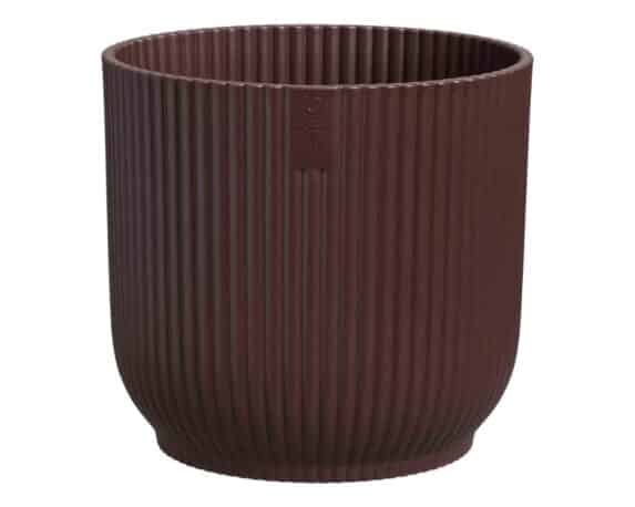 Cachepot Tondo Winery Rosso Bordeaux D22x20cm in Plastica Riciclato – Elho