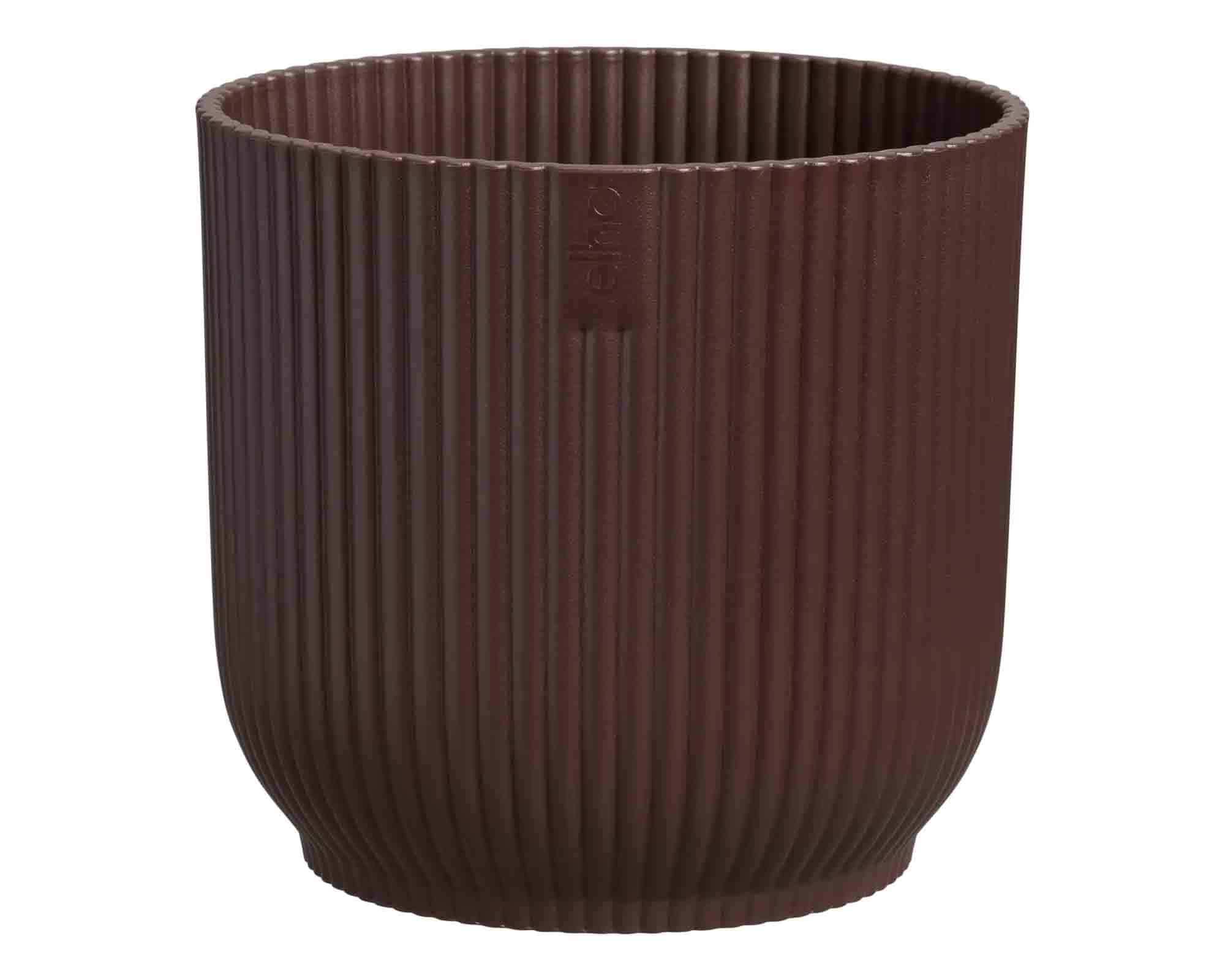 Cachepot Tondo Winery Rosso Bordeaux D22x20cm in Plastica Riciclato - Elho