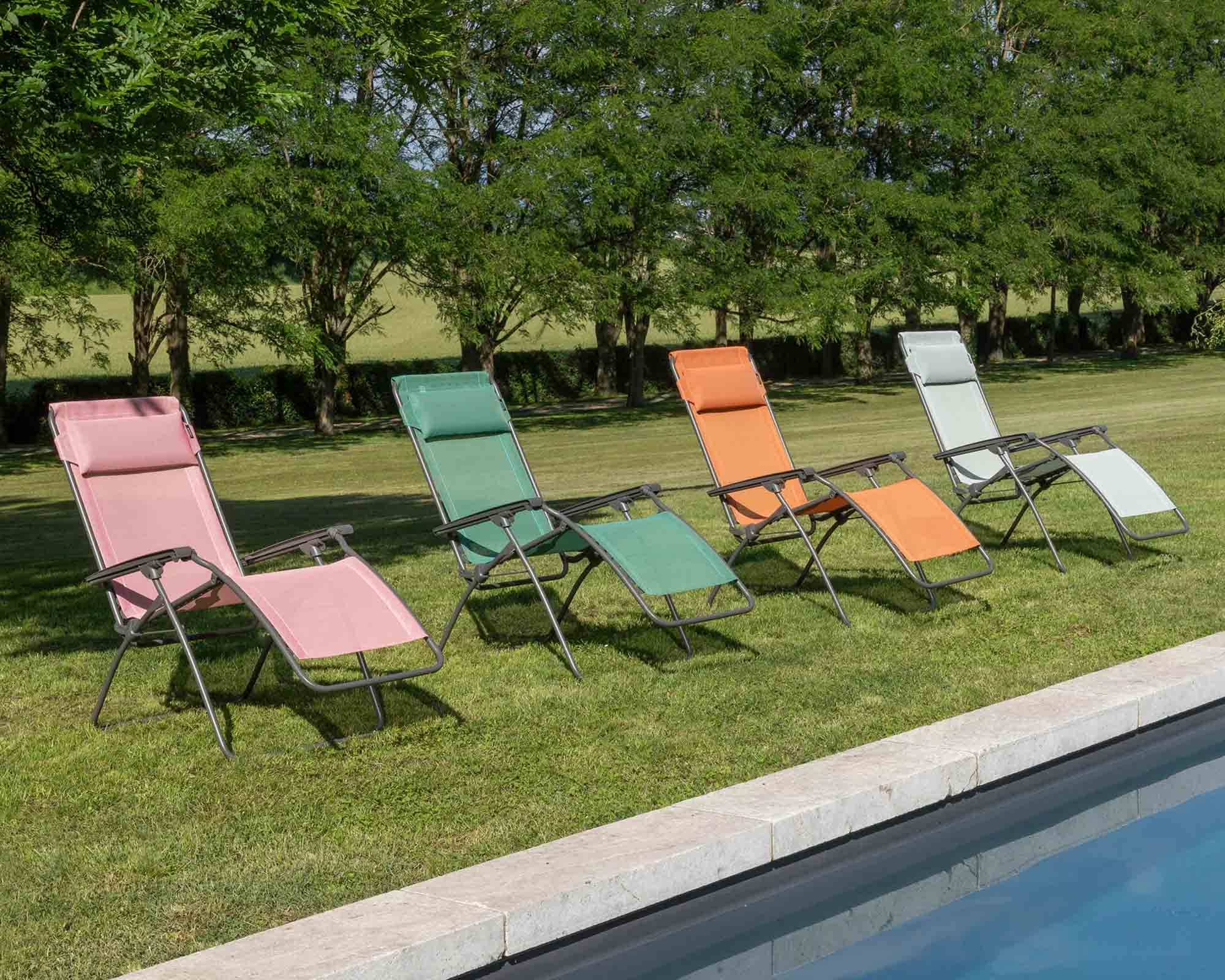 Poltrona Reclinabile Relax Gravità Zero RClip Rossa Cerisier in Acciaio e Poliestere - laFuma - immagine 7