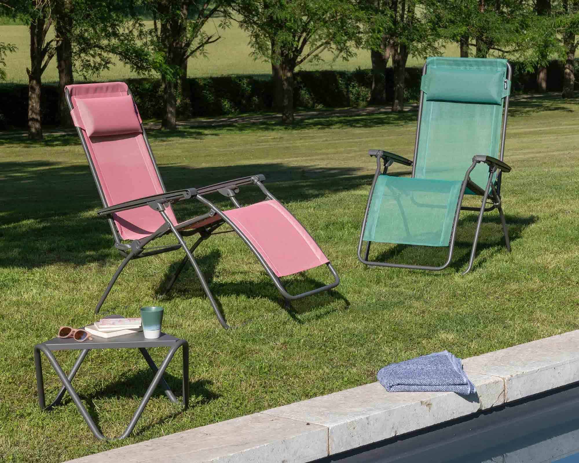 Poltrona Reclinabile Relax Gravità Zero RClip Rossa Cerisier in Acciaio e Poliestere - laFuma - immagine 6