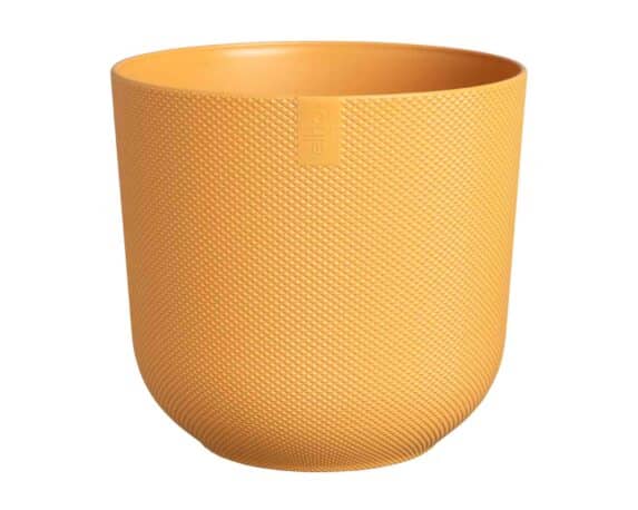 Cachepot Tondo Jazz Mini Giallo Ambra D16x18cm in Plastica Riciclato – Elho