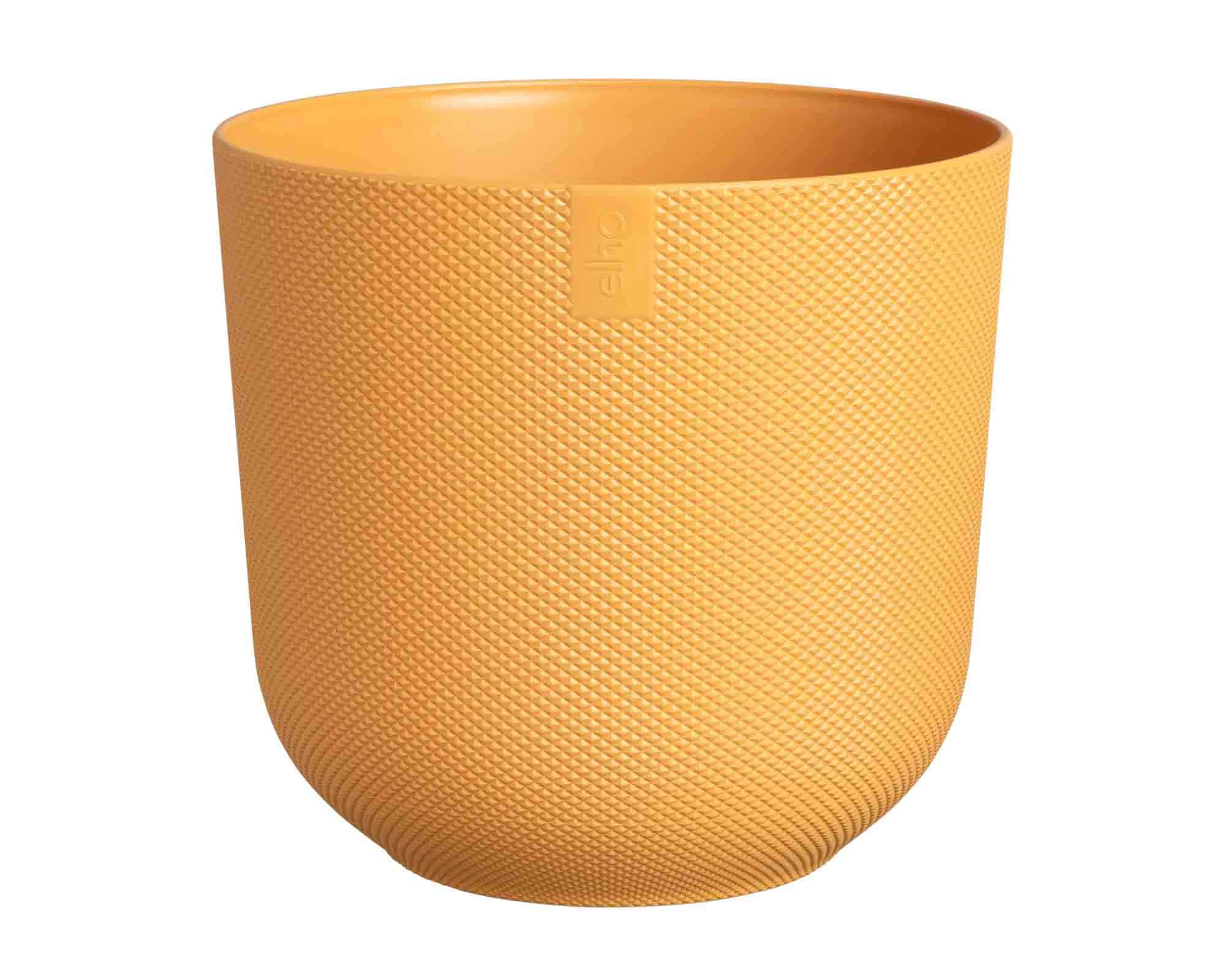 Cachepot Tondo Jazz Mini Giallo Ambra D16x18cm in Plastica Riciclato - Elho