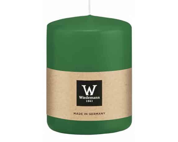 Candela a Testa Piatta a Immersione con Cellofan Verde Scuro D6x8cm in Cera – Wiedemann