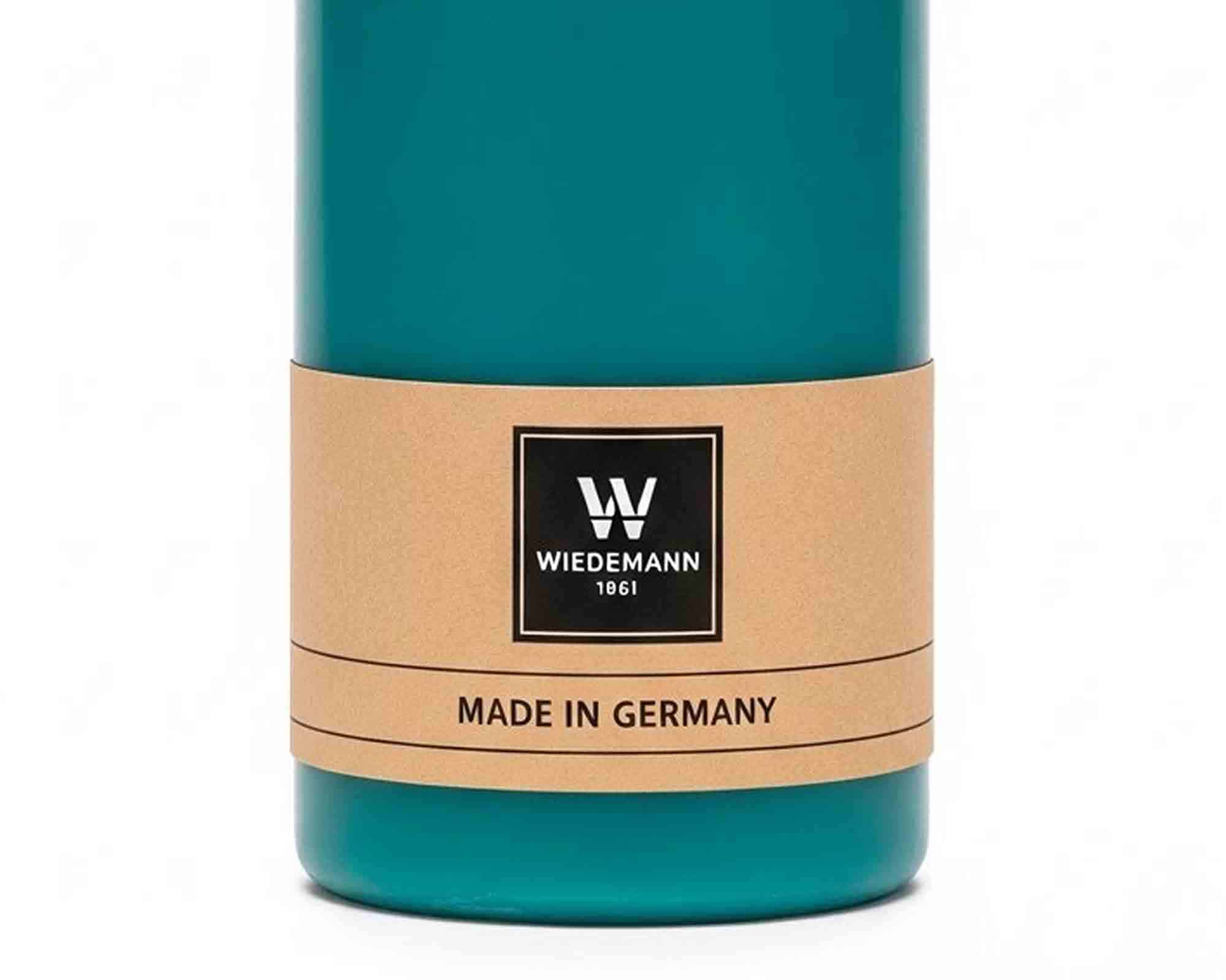 Candela a Testa Piatta a Immersione con Cellofan Blu D7x15cm in Cera - Wiedemann - immagine 2