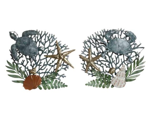 Decorazione da Pareti con Tartaruga Marina Assortito 55x4x48cm in Metallo – Item