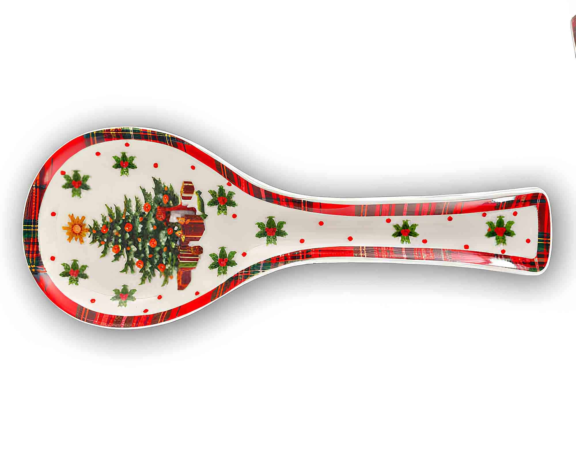 Poggiamestolo con Decorazione di Natale 29x11x2xm in Porcellana - Arca - immagine 2