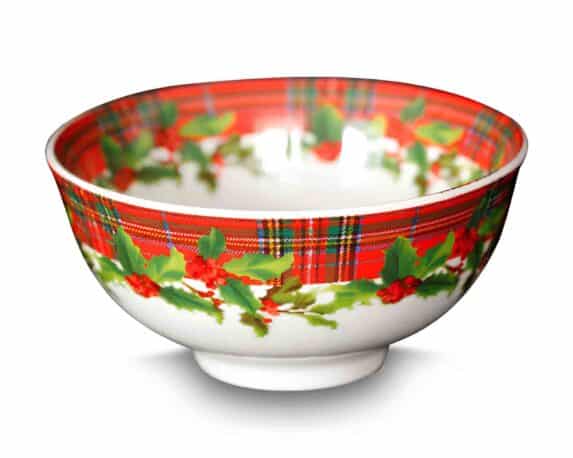 Ciotola Scozzese con Decorazioni Natalizie D11,5cm in Porcellana – Arca