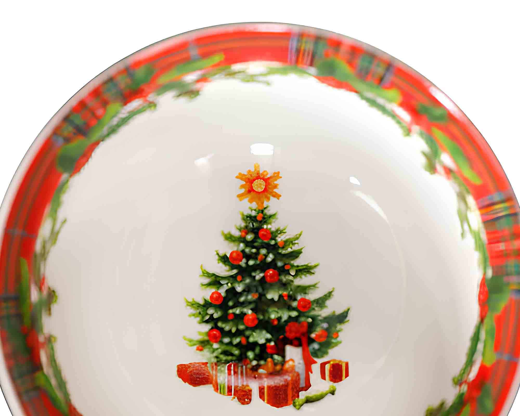 Ciotola con Decorazioni Natalizie D16cm in Porcellana - Arca - immagine 3