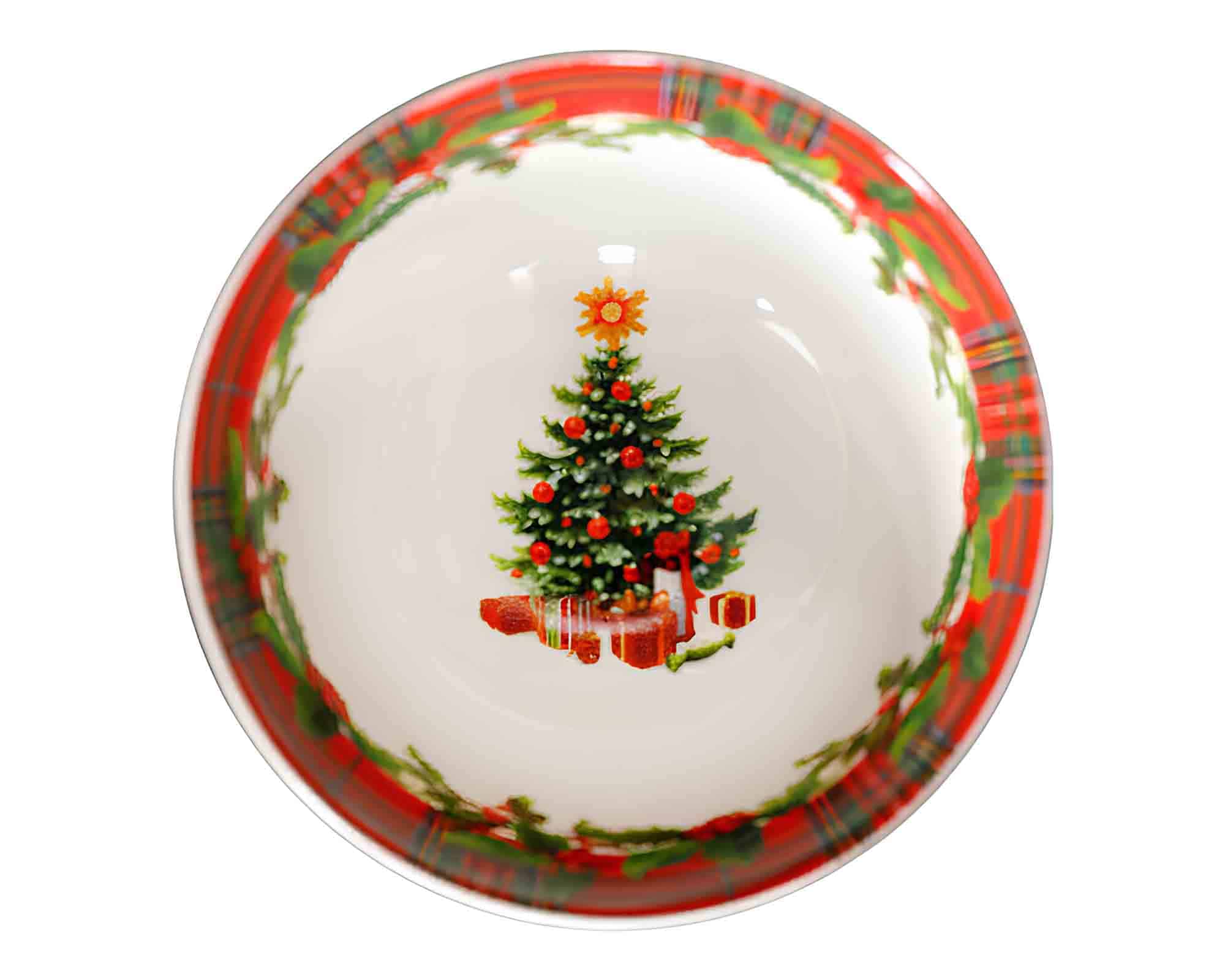 Ciotola con Decorazioni Natalizie D16cm in Porcellana - Arca - immagine 2