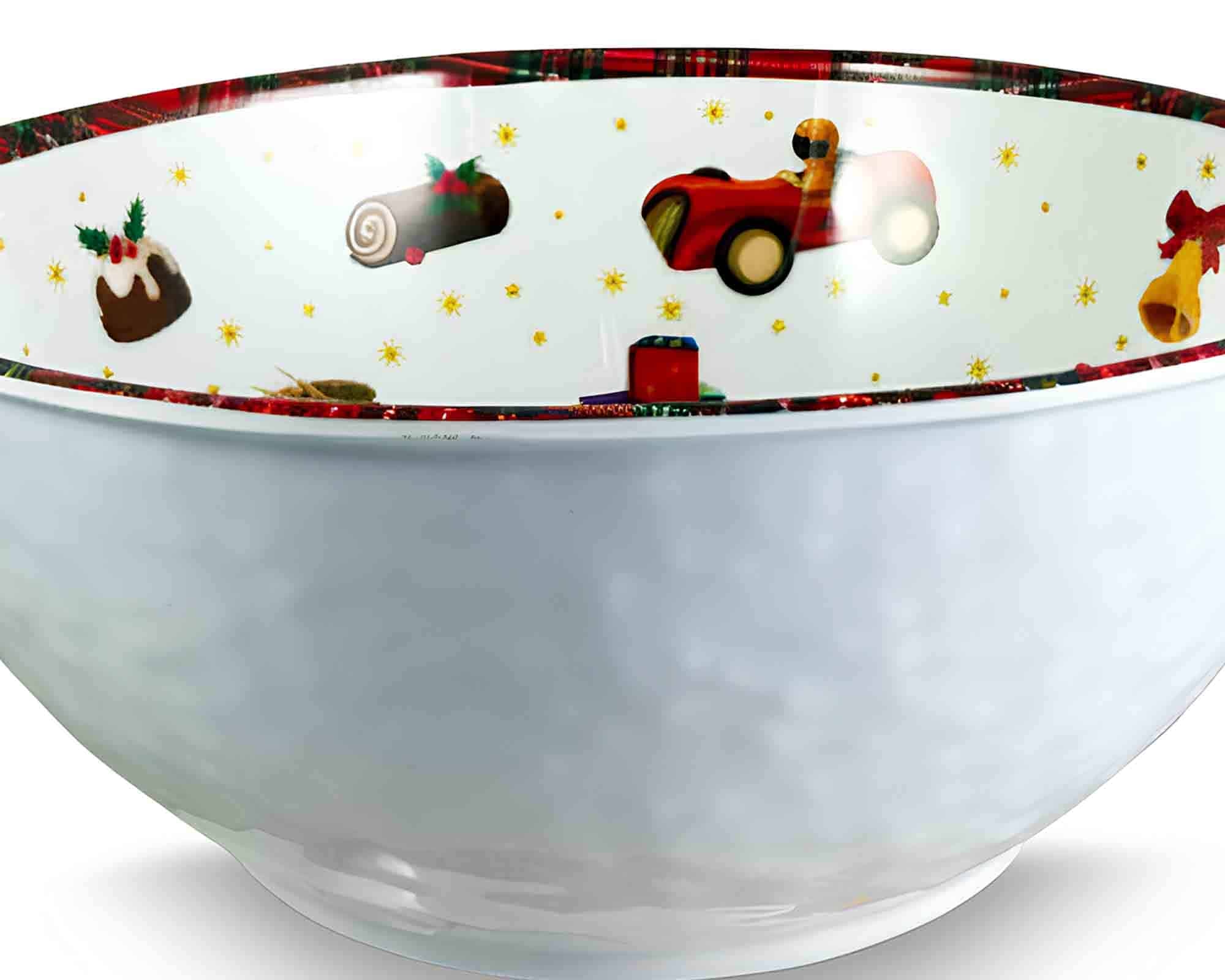 Ciotola con Decorazioni Natalizie D22cm in Melamina - Arca - immagine 3