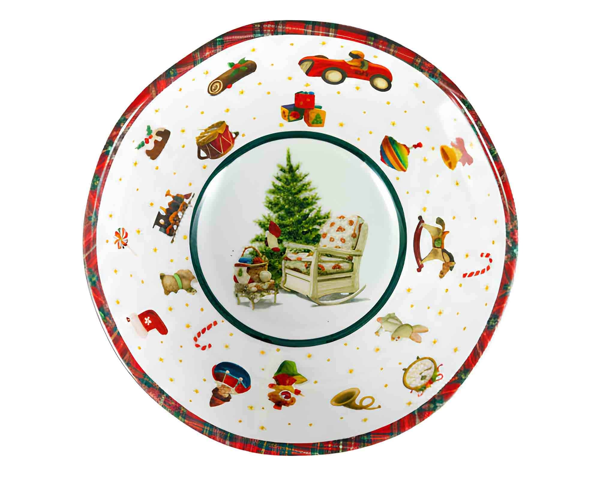 Ciotola con Decorazioni Natalizie D22cm in Melamina - Arca - immagine 2