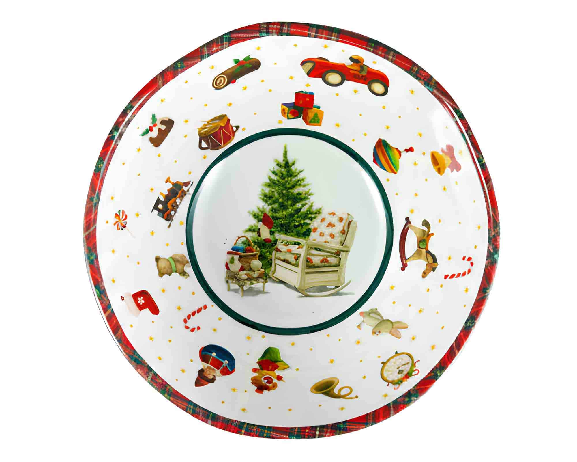 Ciotola con Decorazioni Natalizie D28cm in Melamina - Arca - immagine 2