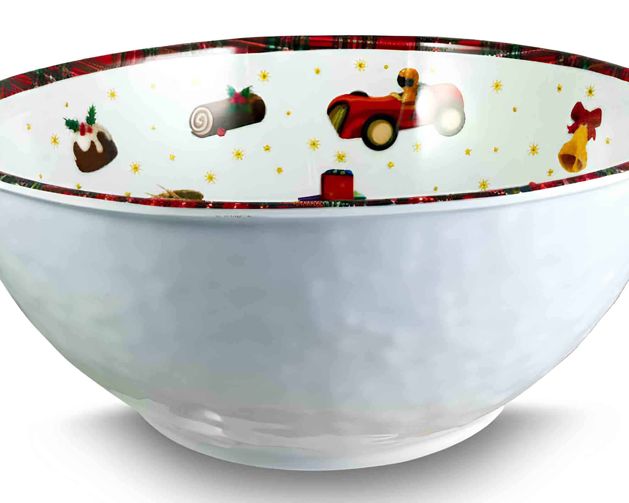 Ciotola con Decorazioni Natalizie D28cm in Melamina - Arca - immagine 3