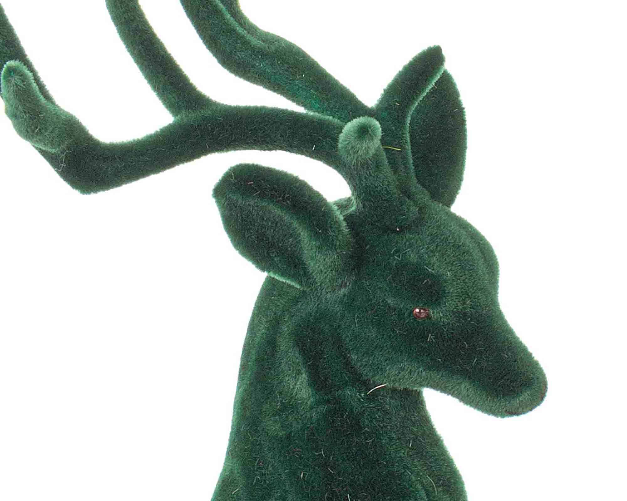 Decorazione Renna Serendipity Seduto Verde 20x9x23cm in Plastica - Bizzotto - immagine 2