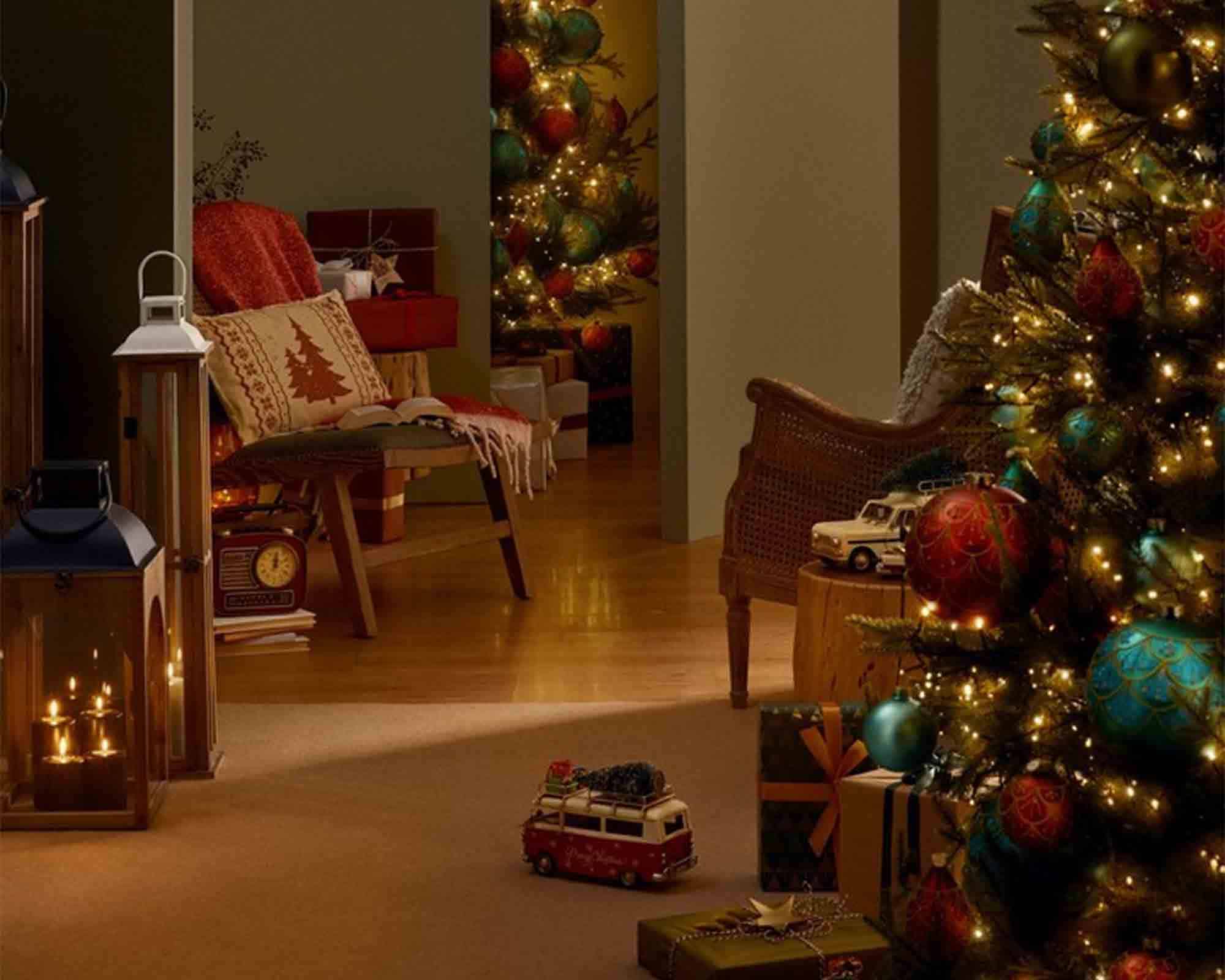 Decorazione Bus di Natale Jancis con Scritta Merry Christmas 26,5x11,5x18cm in Metallo - Bizzotto - immagine 5