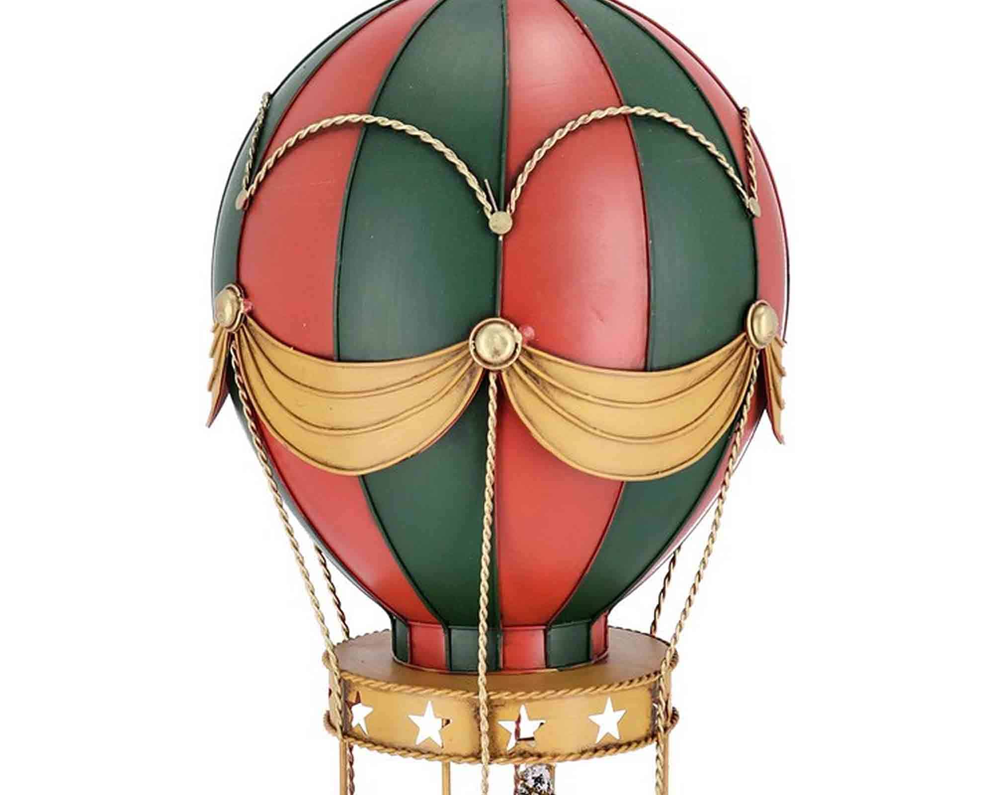 Decorazione Mongolfiera di Natale con Pino 66x24,5x24,5cm in Metallo - Bizzotto - immagine 2