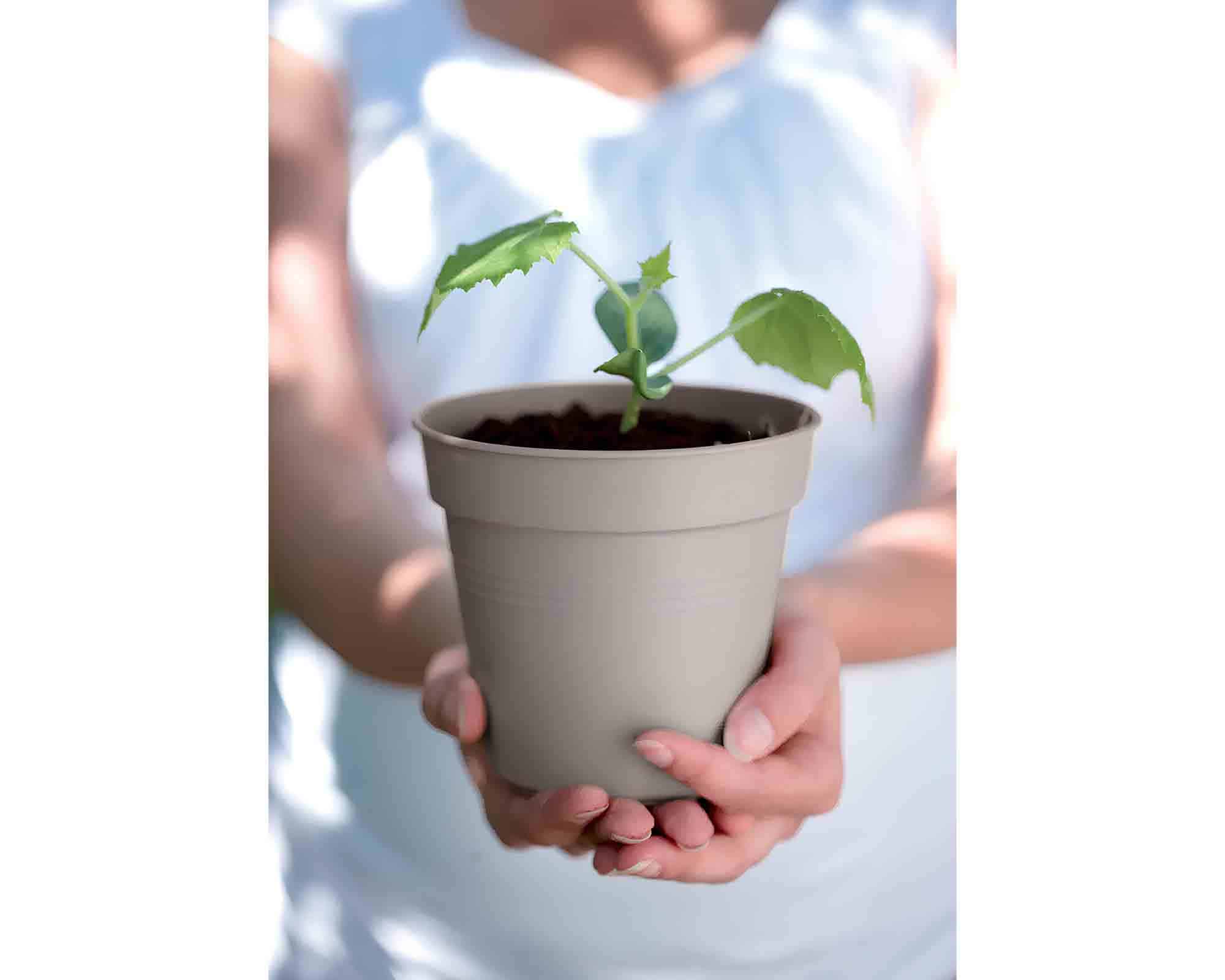 Vaso Green Basic Lilia D24cm in Plastica Riciclata - Elho - immagine 6