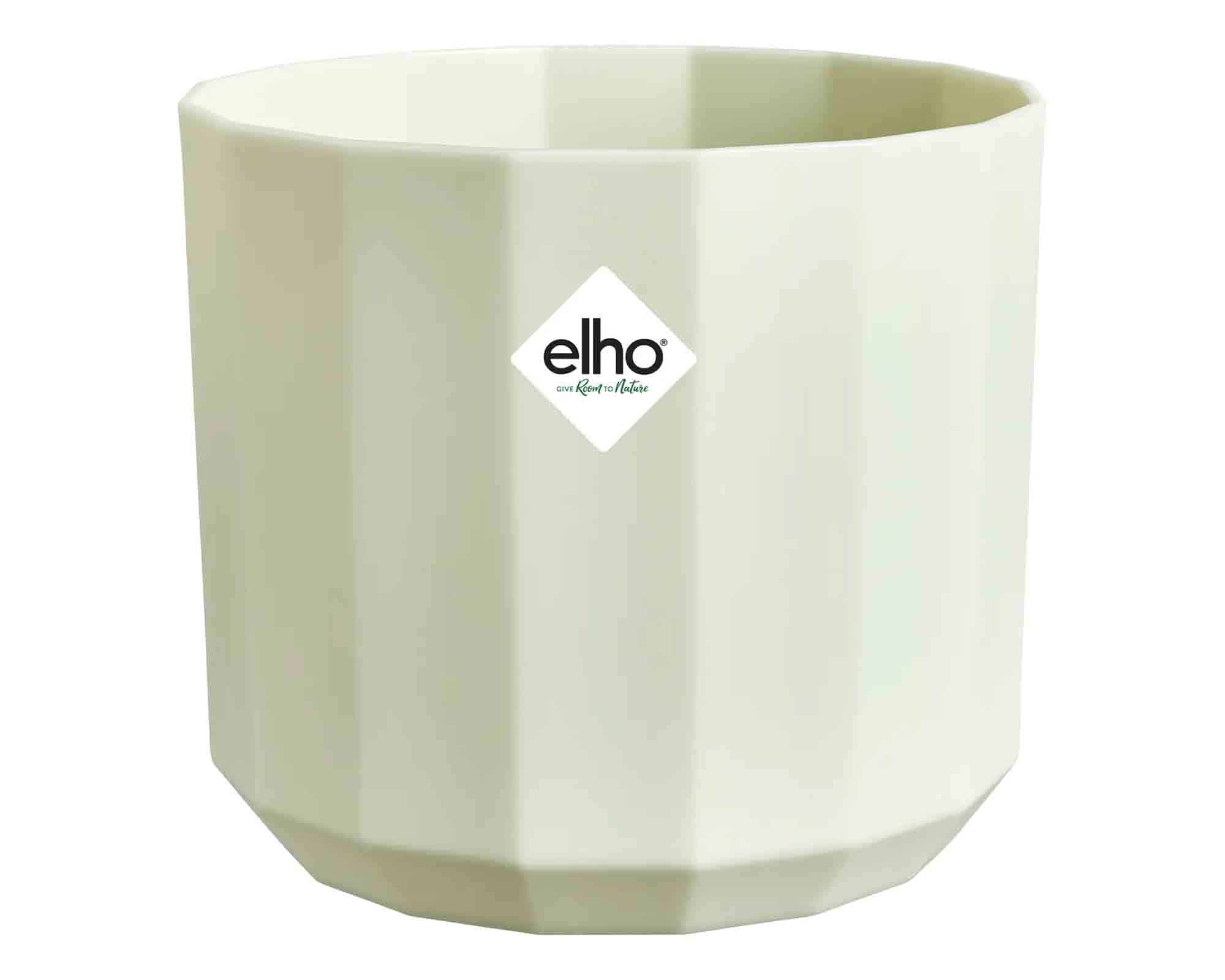 Cachepot Rotondo Facet Té Verde D19x17cm in Plastica Riciclato - Elho - immagine 2
