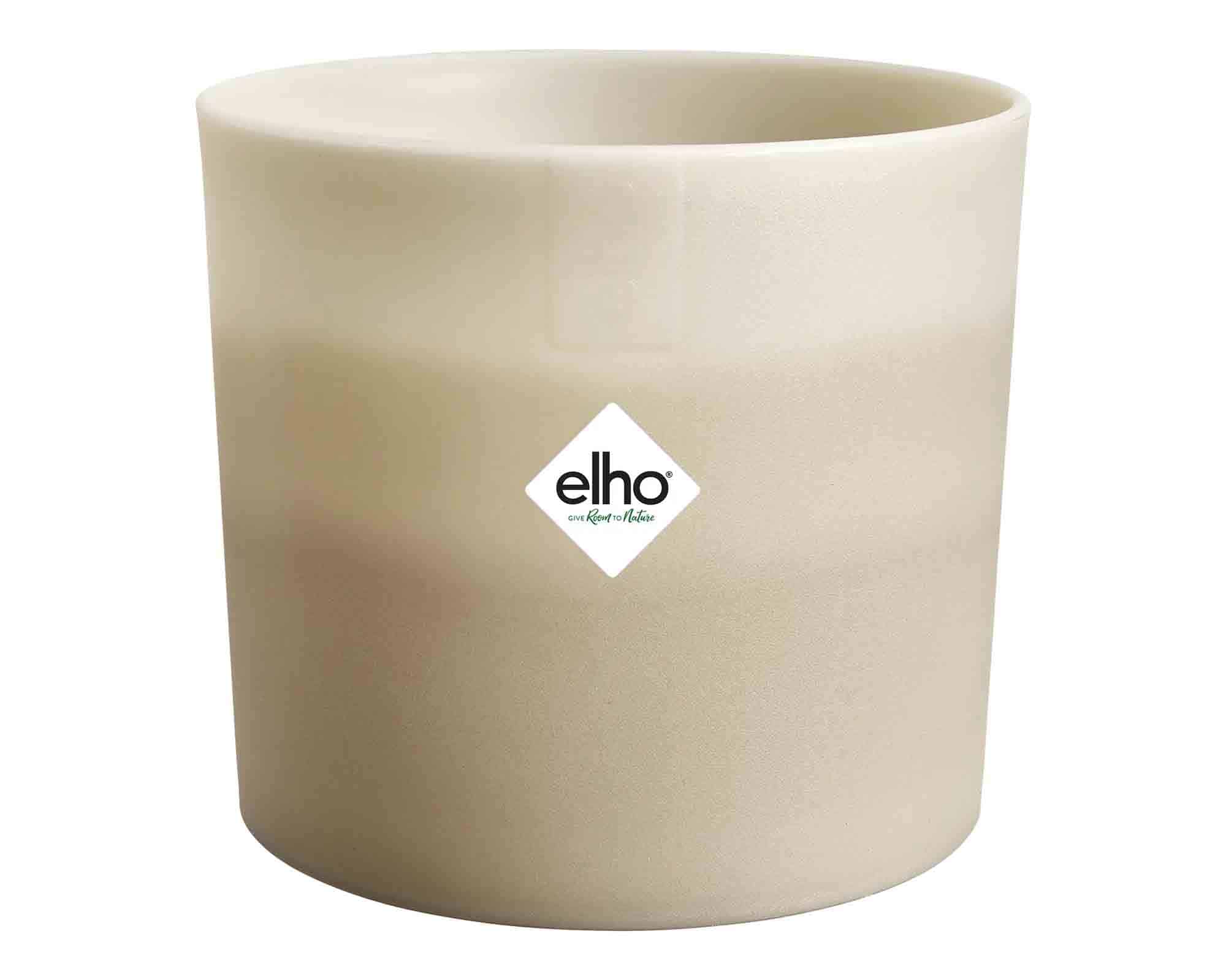 Cachepot Colour Gradient Beige D14x12cm in Plastica Riciclato - Elho - immagine 2