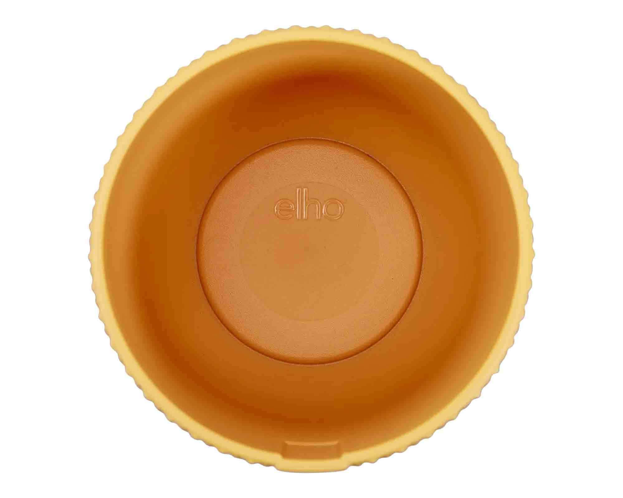 Cachepot Tondo Jazz Mini Giallo Ambra D11x10cm in Plastica Riciclato - Elho - immagine 2