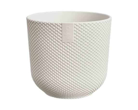 Cachepot Tondo Jazz Mini Bianco D11x10cm in Plastica Riciclato – Elho