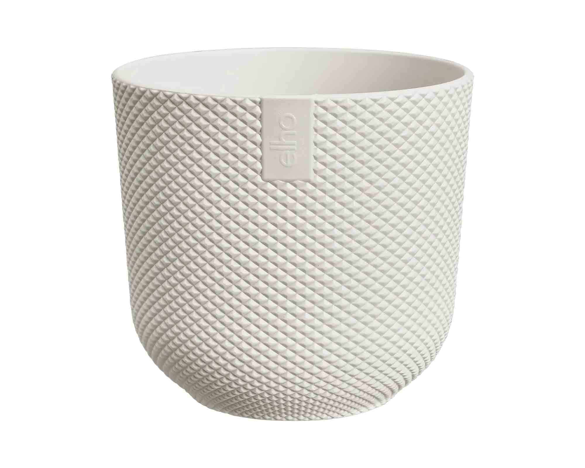 Cachepot Tondo Jazz Mini Bianco D11x10cm in Plastica Riciclato - Elho