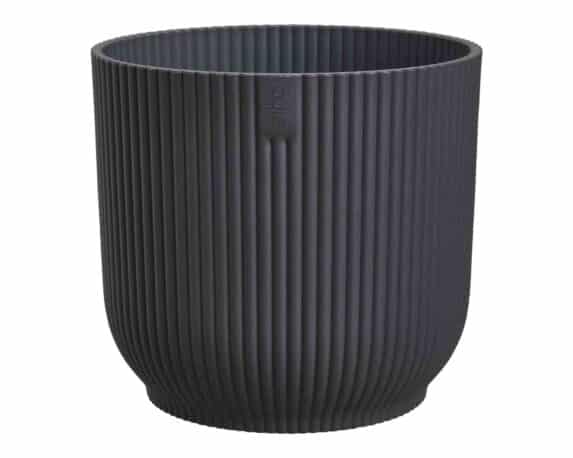 Cachepot Tondo Vibes Fold Antracite D40x36cm in Plastica Riciclato – Elho