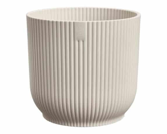 Cachepot Tondo Vibes Fold Bianco D44x47cm in Plastica Riciclato – Elho