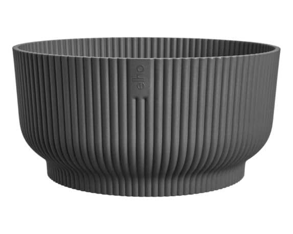 Cachepot Ciotola Vibes Fold Antracite D25x12cm in Plastica Riciclato – Elho