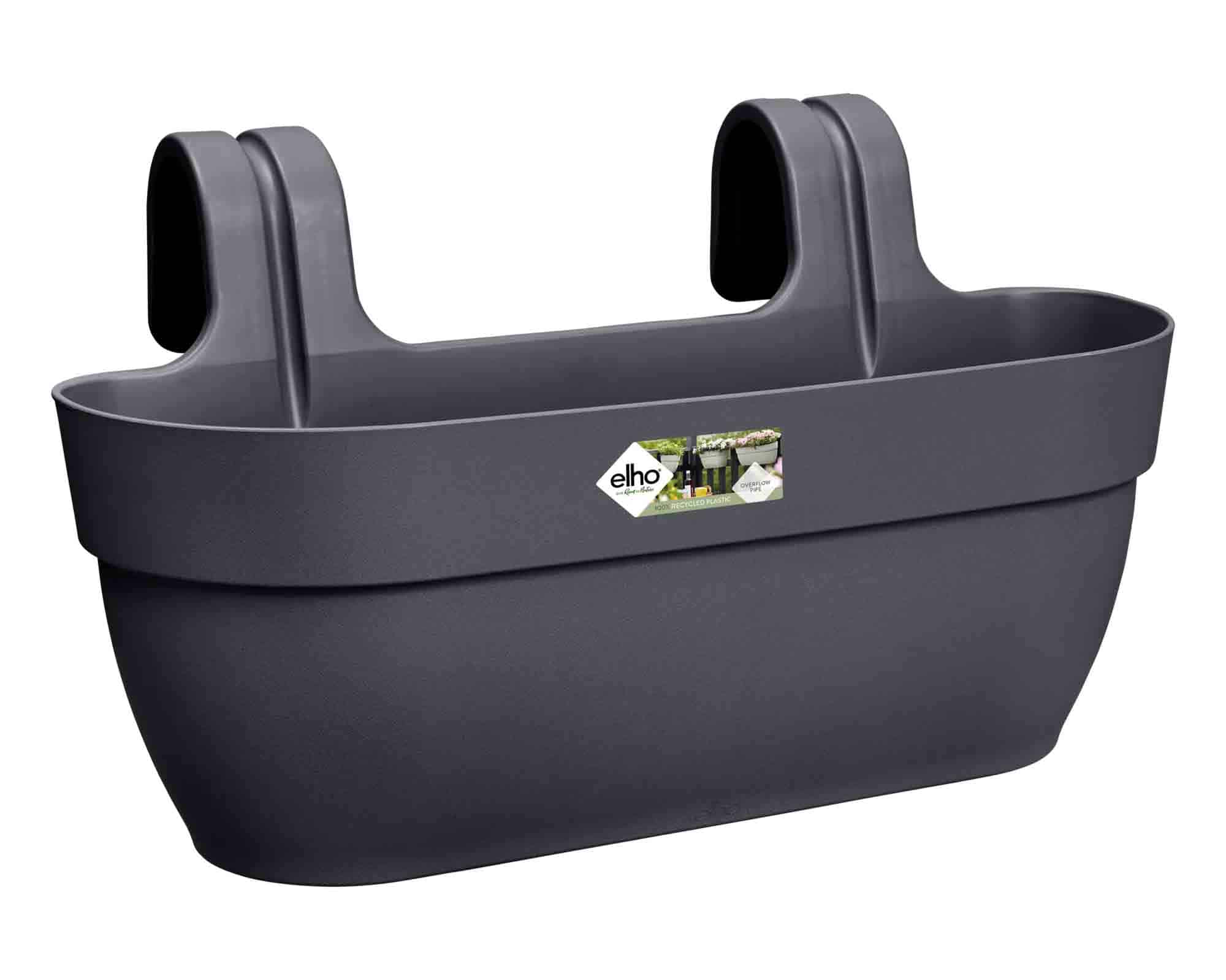 Balconetta Vibia Campana Easy Hanger Antracite L 46x24x27cm in Plastica Riciclato - Elho - immagine 2