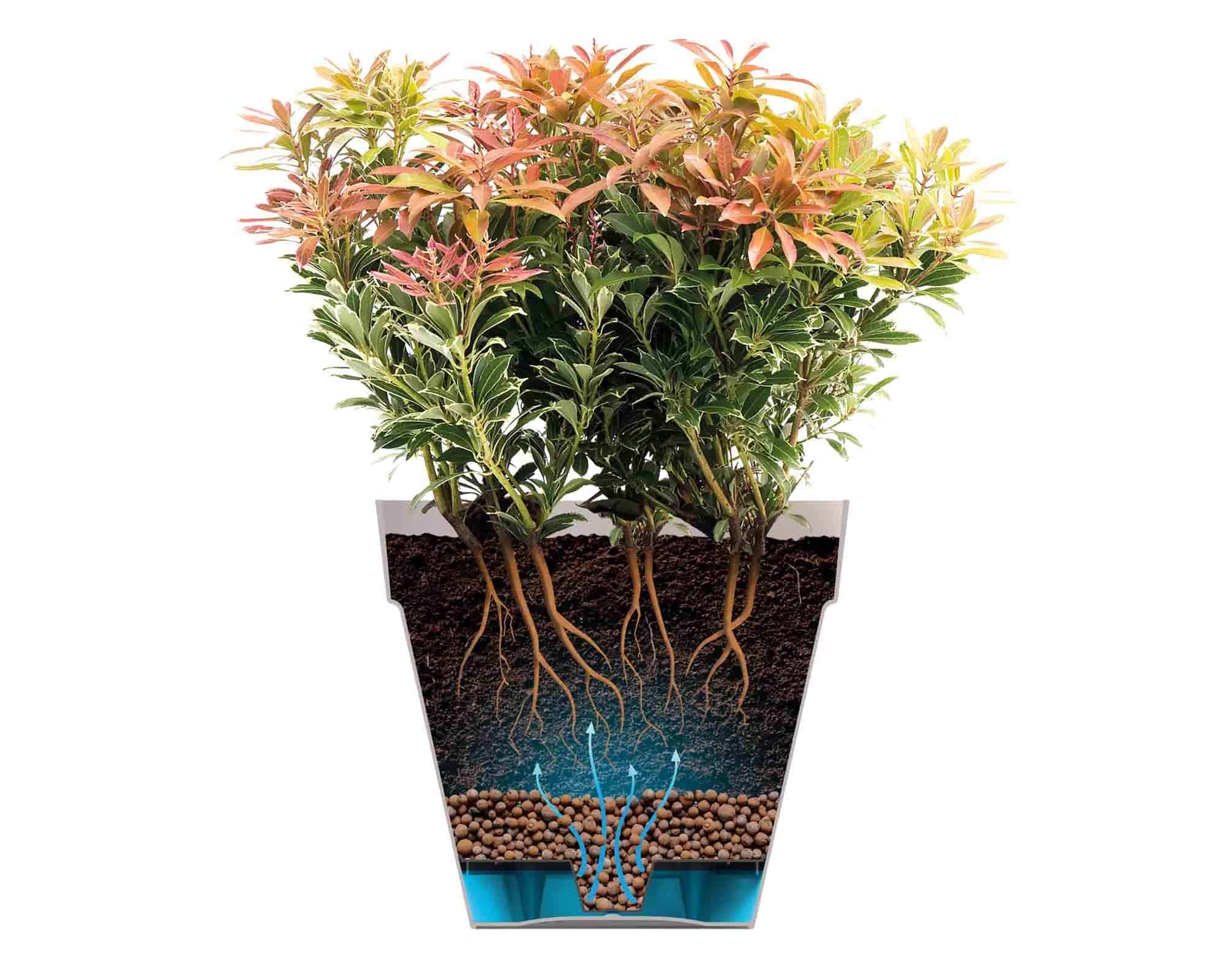 Vaso Loft Urban High Bianco D42x56cm in Plastica Riciclata - Elho - immagine 6