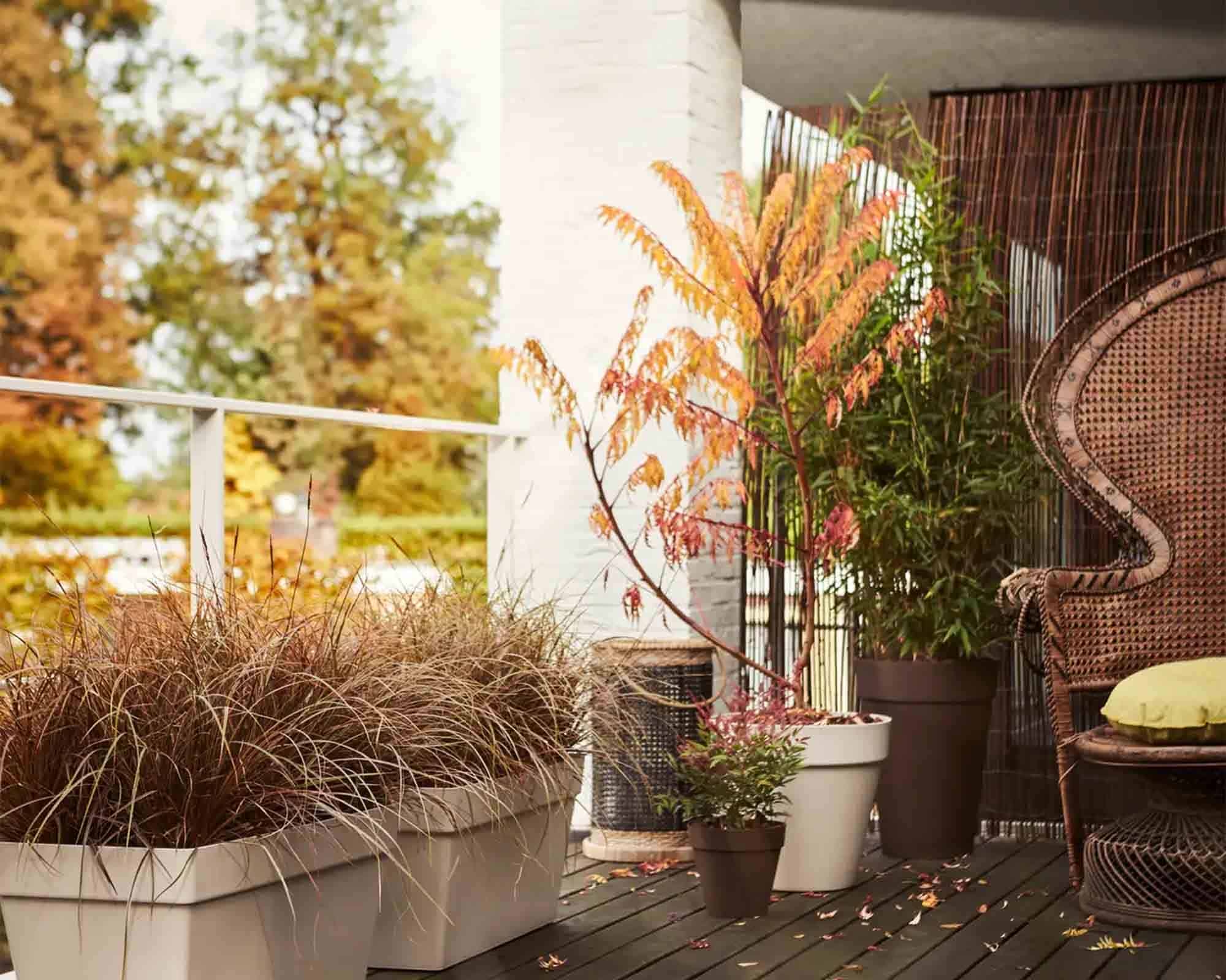 Vaso Loft Urban High Bianco D42x56cm in Plastica Riciclata - Elho - immagine 7