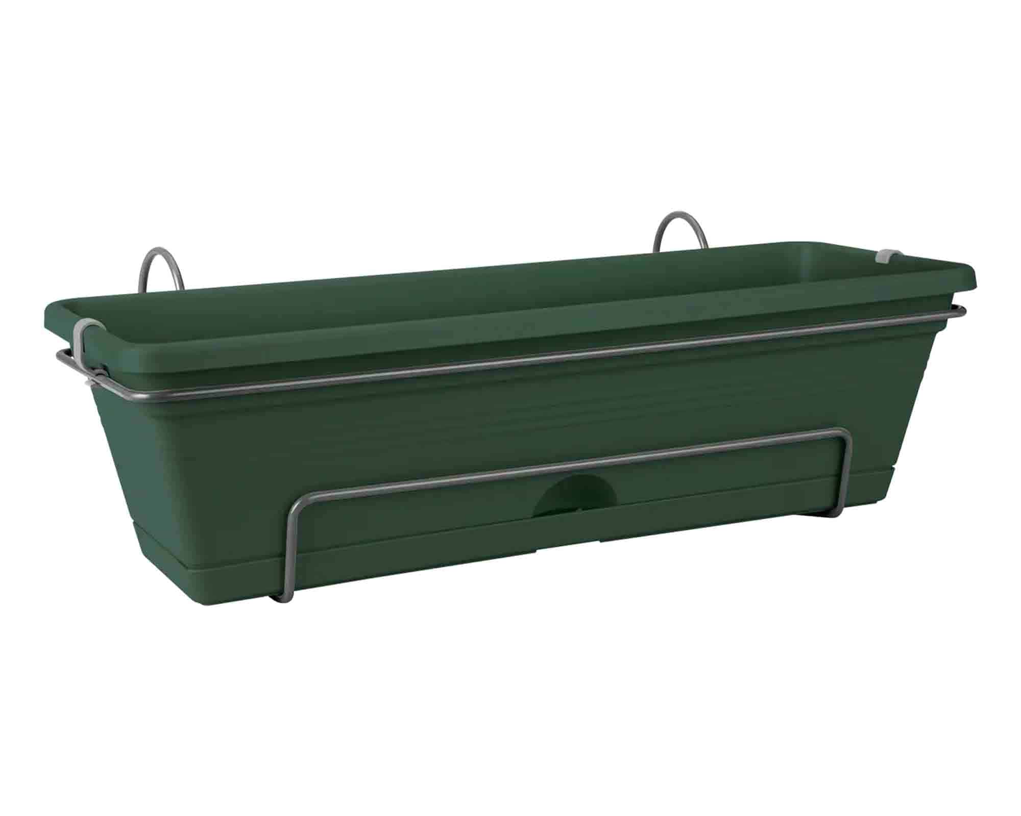 Balconetta con Supporto Trough Allin Verde 50x26x17cm in Plastica Riciclato - Elho