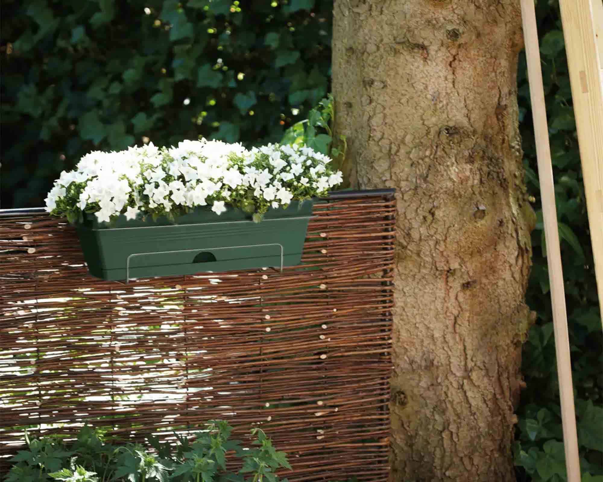 Balconetta con Supporto Trough Allin Verde 50x26x17cm in Plastica Riciclato - Elho - immagine 5