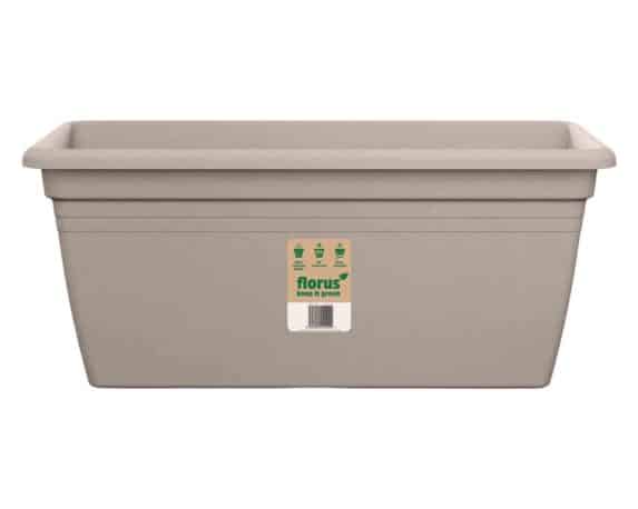 Fioriera Rettangolare Trough Tortora 100cm in Plastica Riciclata – Elho