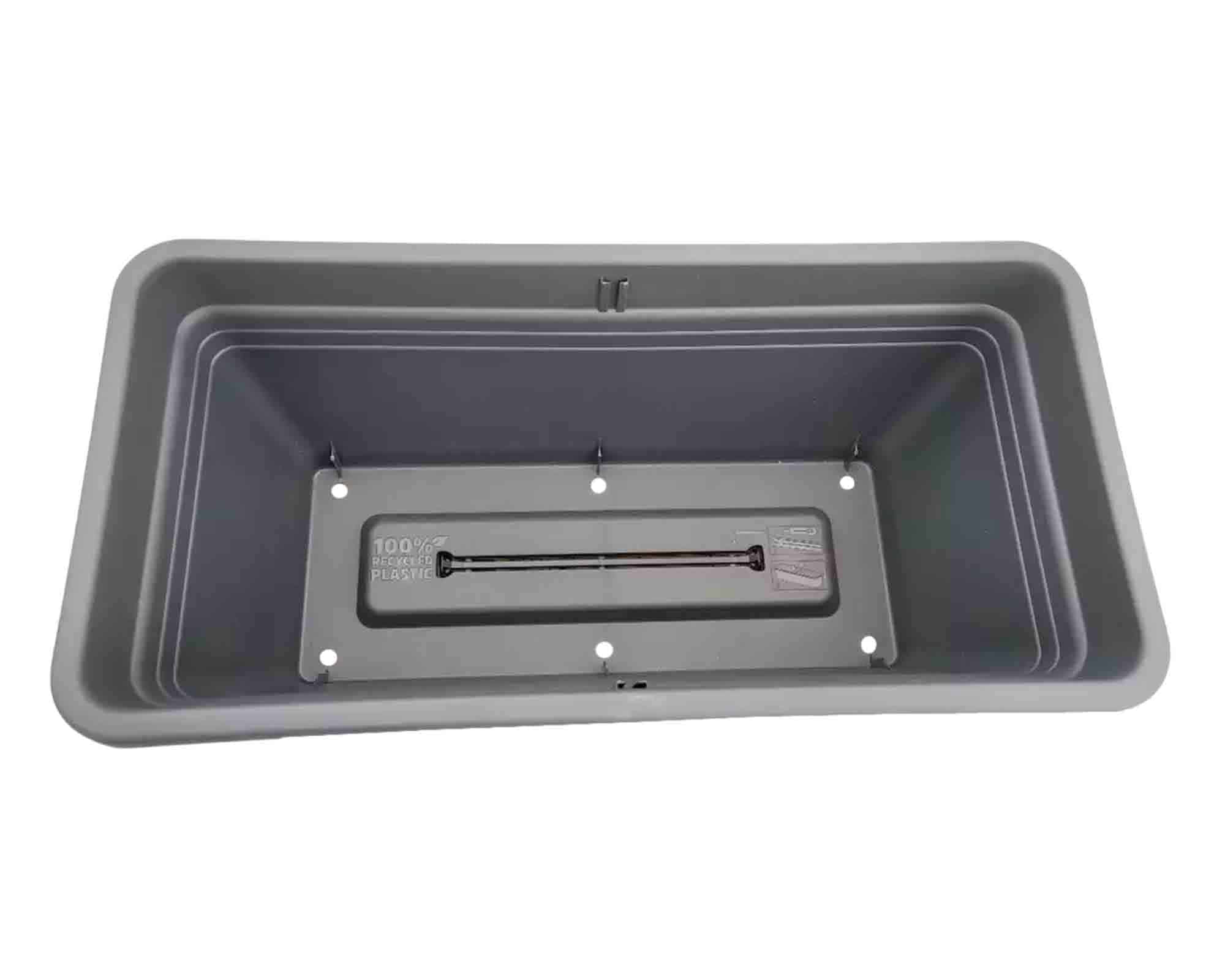 Fioriera Trough Antracite 40cm in Plastica Riciclato - Elho - immagine 2