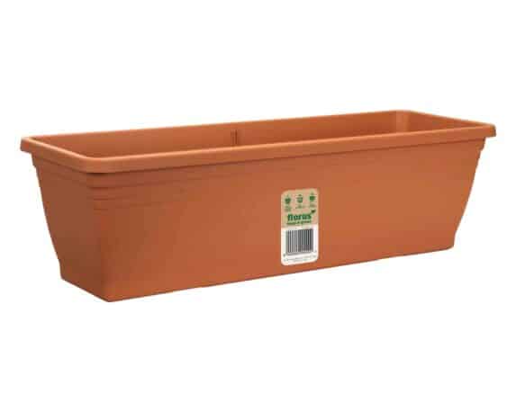 Fioriera Trough Terracotta 50cm in Plastica Riciclato – Elho