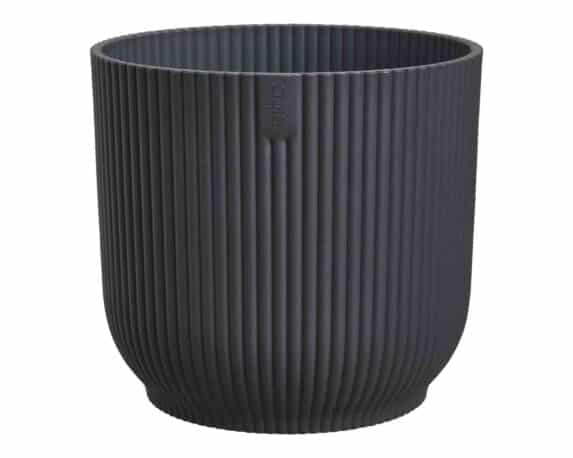 Cachepot Tondo Vibes Antracite D25x23cm in Plastica Riciclato – Elho